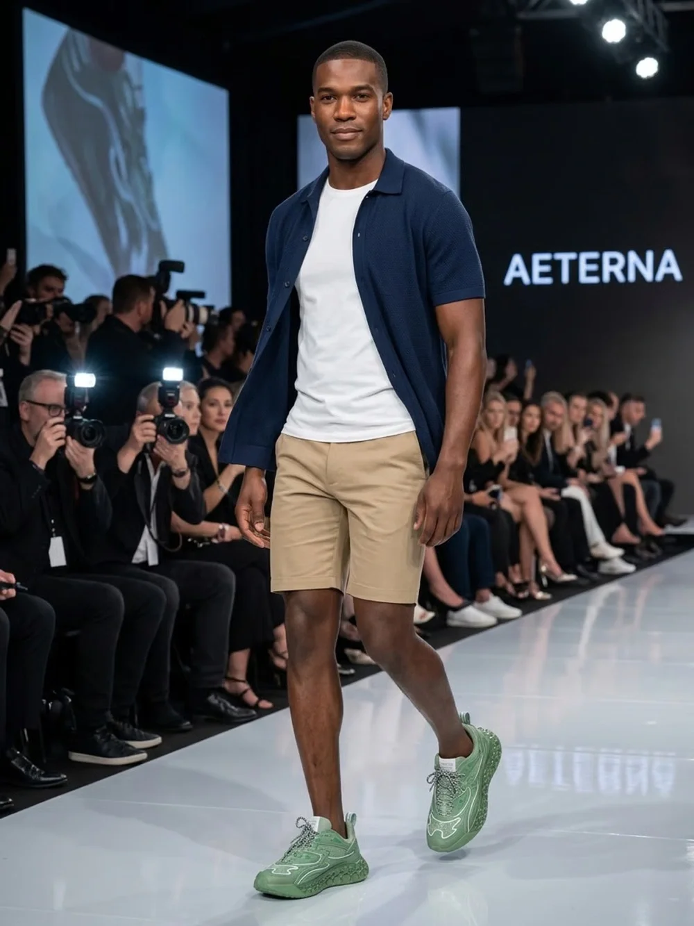 51-26 Gucci Green Lace-Up Rhyton Sneakers (Green)